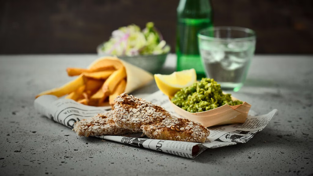 Fish and mushy peas