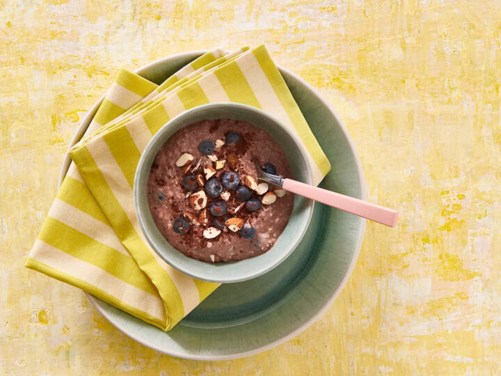 Overnight Oats Med Kakao Og Blåbær