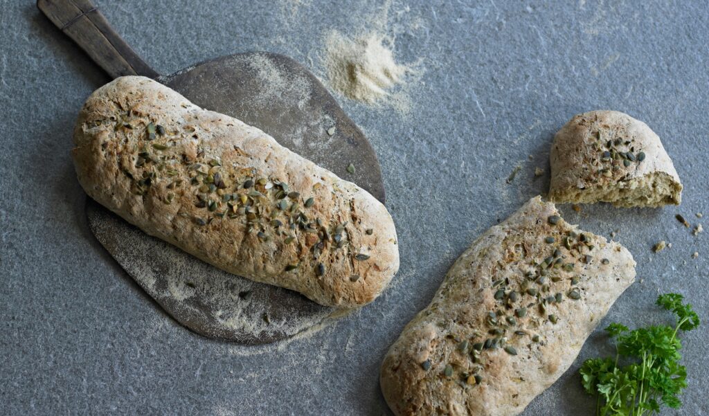 Squashbrød med hvide bønner