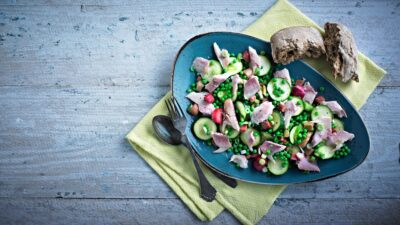 Squashsalat med rabarber