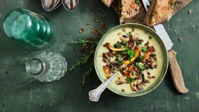 Svampesuppe med knas