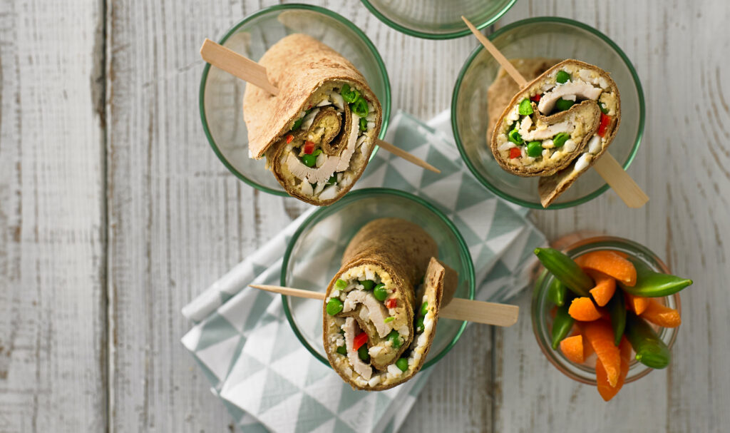 Wraps med chili-hummus