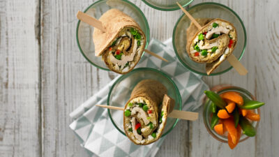 Wraps med chili-hummus